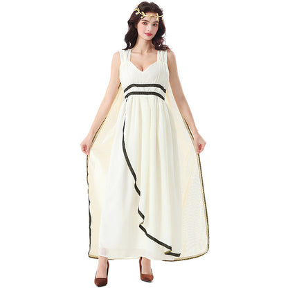 Halloween Costume Medieval Ancient Greek Roman Mythology Character Veil Dress Costume