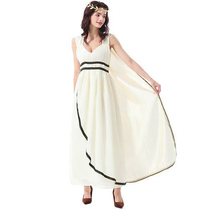 Halloween Costume Medieval Ancient Greek Roman Mythology Character Veil Dress Costume