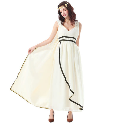 Halloween Costume Medieval Ancient Greek Roman Mythology Character Veil Dress Costume