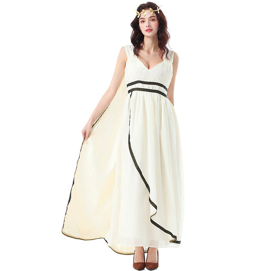 Halloween Costume Medieval Ancient Greek Roman Mythology Character Veil Dress Costume